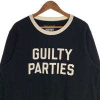 WACKO MARIA ワコマリア 15AW GUILTY PARTIES 2トーン クルーネックスウェットトレーナー プリント ブラック ホワイト Size XL 福生店