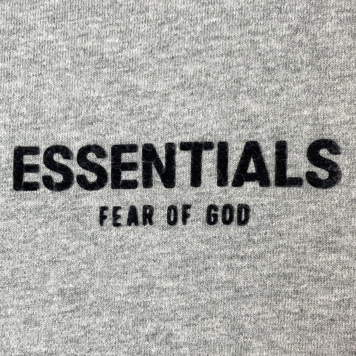 ESSENTIALS エッセンシャルズ モックネック フロッキープリント Tシャツ グレー sizeM 瑞穂店