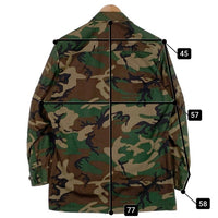 70’s U.S.ARMY 米軍 BDU ミリタリージャケット ウッドランドカモ リップストップ 8415-00-945-7652 Size S-S 福生店