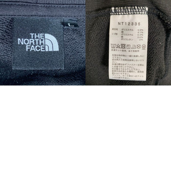 THE NORTH FACE ノースフェイス Square Logo Zip Hoodie スクエアロゴ ジップアップスウェットパーカー ブラック NT12335 Size L 福生店