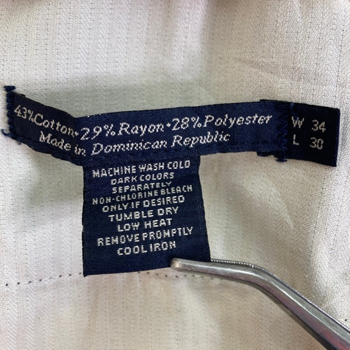CHAPS RALPH LAUREN チャップスラルフローレン レーヨン混 ツータックチノパンツ ネイビー size34 瑞穂店