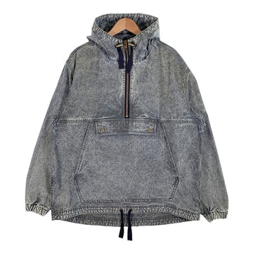 Woolrich ウールリッチ CORDURA DUCK ANORAK コーデュラ ダック アノラックフーディー ケミカルウォッシュ インディゴブラック コットン ナイロン WJOU0158 Size L 福生店