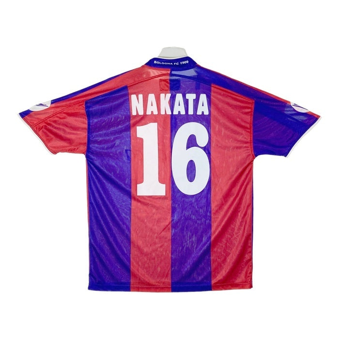 Macron マクロン ボローニャFC 03-04 ホーム ユニフォーム NAKATA 中田英寿 ブルーxレッド sizeL 瑞穂店