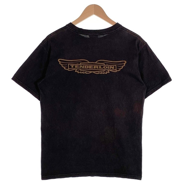 TENDERLOIN テンダーロイン Hide and Seek ハイドアンドシーク イーグルプリント 半袖 Tシャツ チャコールグレー Size M 福生店