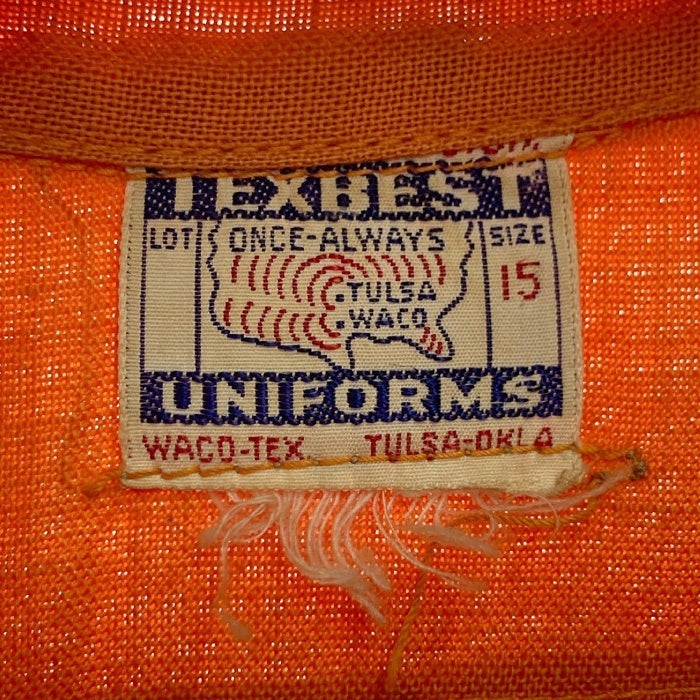 US古着 40's TEXBESTUNIFORM ワークシャツ オレンジ size15 瑞穂店
