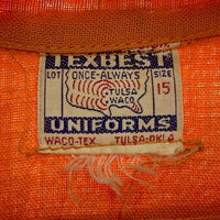 US古着 40's TEXBESTUNIFORM ワークシャツ オレンジ size15 瑞穂店