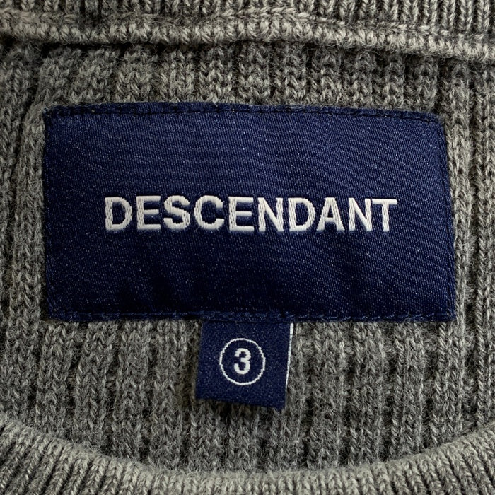 DESCENDANT ディセンダント ワッフル サーマルカットソー グレー Size 3 福生店