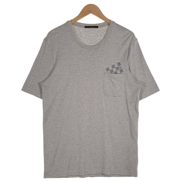 LOUIS VUITTON ルイヴィトン ダミエ ポケット ポケT 半袖 Tシャツ グレー Size XL 福生店