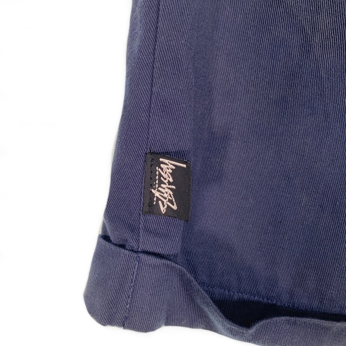 80-90's STUSSY ステューシー 2タック チノ ショーツ ショートパンツ ネイビー 黒タグ Size 32 福生店