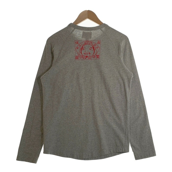 EVISU エヴィス カモメプリント ロングスリーブ ロンT 長袖 Tシャツ グレー Size 40 福生店