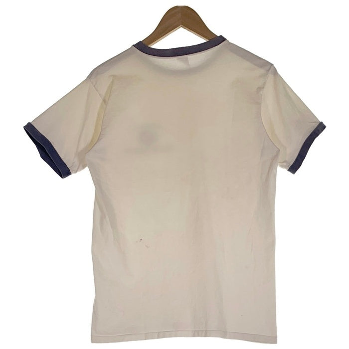 50's 60's Champion チャンピオン UNIVER SITY SOUTH FLORIDA サウス・フロリダ大学 カレッジ プリント 半袖 リンガー Tシャツ ランタグ後期 ホワイト USA製 Size L 福生店