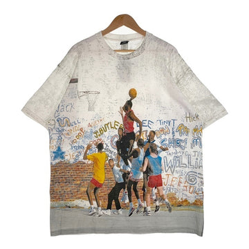 90's NIKE ナイキ JORDAN BRAND ジョーダンブランド エアジョーダン オーバープリント Tシャツ ホワイト USA製 デッドストック Size XL 福生店