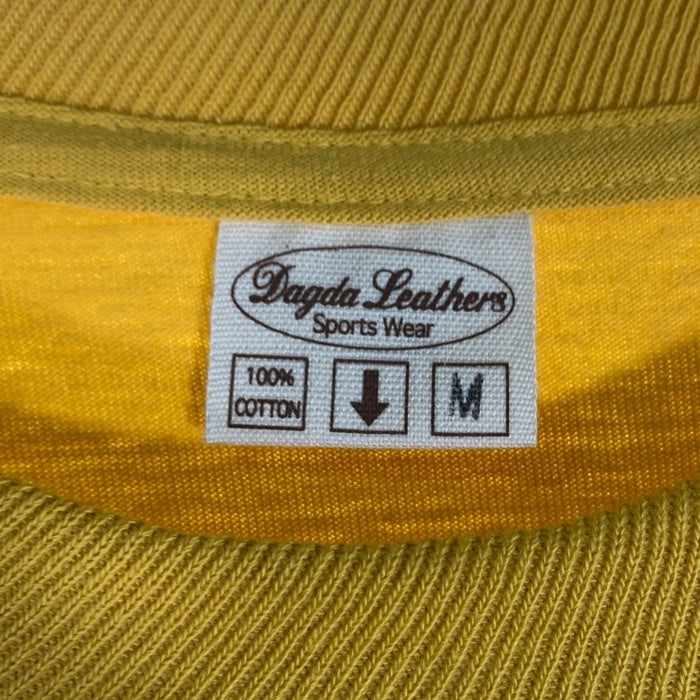 Dagda Leathers ダグダレザーズ プリント ポケットTシャツ 袖刺繡 マスタード 旧マッコイ 滝沢氏 2 Size M 福生店