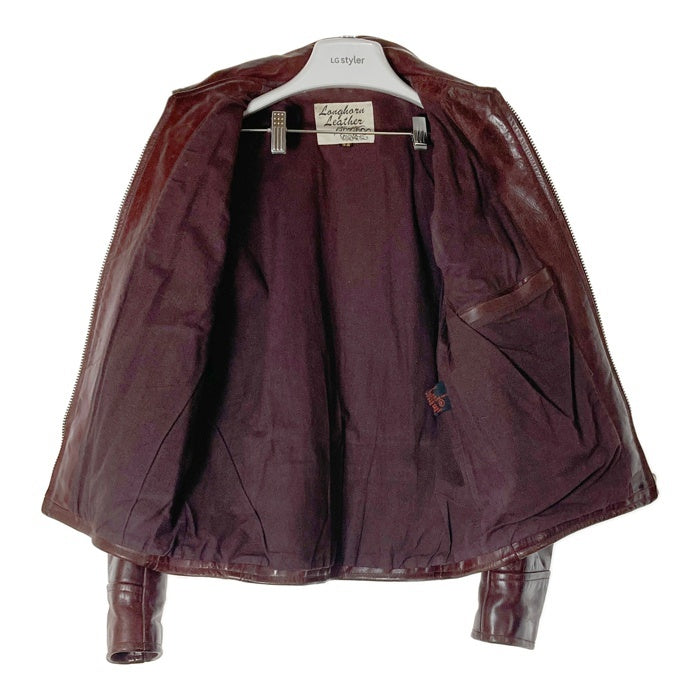Longhorn Leather ロングホーンレザー シングル ライダースジャケット ブラウン size34 瑞穂店