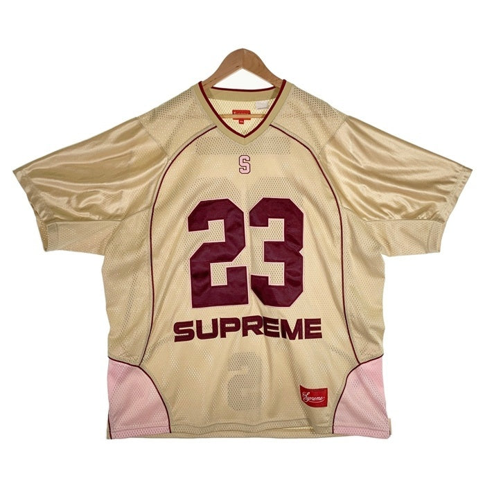 SUPREME シュプリーム 23SS Perfect Season Football Jersey パーフェクトシーズン フットボールジャージ メッシュ クリーム ピンク Size XXL 福生店