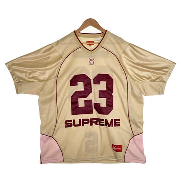 SUPREME シュプリーム 23SS Perfect Season Football Jersey パーフェクトシーズン フットボールジャージ メッシュ クリーム ピンク Size XXL 福生店