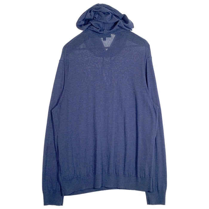 Brooks Brothers ブルックスブラザーズ シルク コットン プルオーバーニットパーカー ブルー 薄手 Size XL 福生店