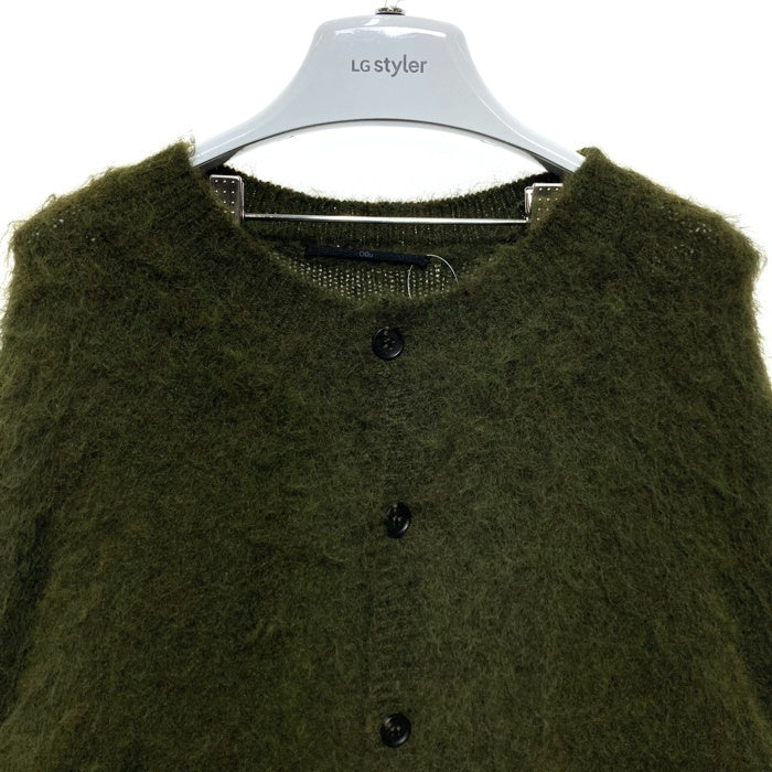 O0u オー・ゼロ・ユー Ou020144YG モヘア カーディガン カーキ sizeF 瑞穂店