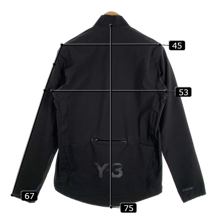 Y-3 ワイスリー ゴアテックス ジップアップブルゾン ジャケット バックポケット ブラック Size S 福生店