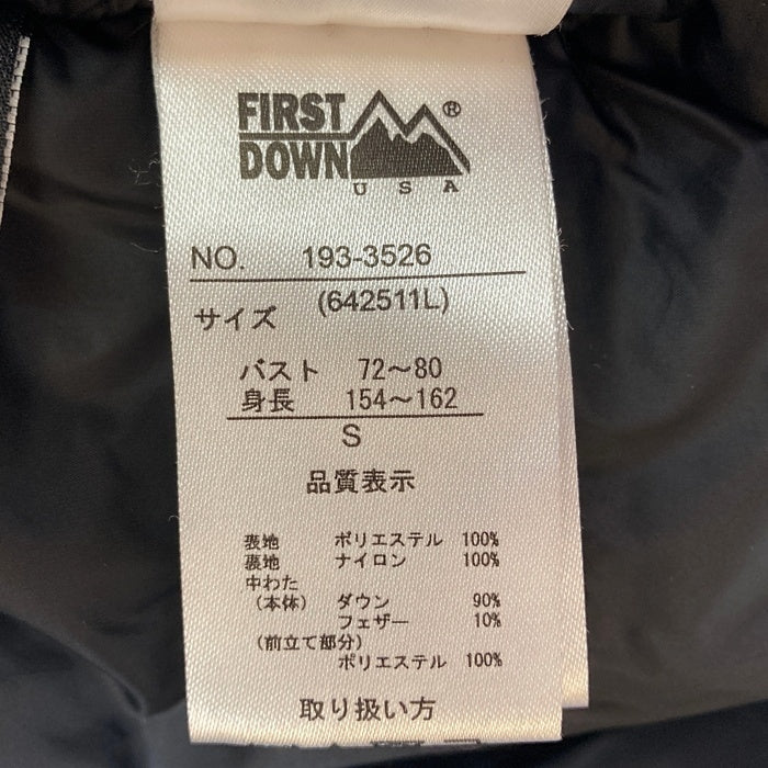FIRST DOWN ファーストダウン 193-3526 バイカラー ダウンジャケット カーキ sizeS 瑞穂店
