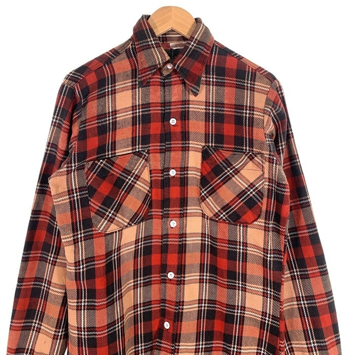 70's BIG MAC ビッグマック フランネルチェックシャツ レッド ベージュ Size S 福生店