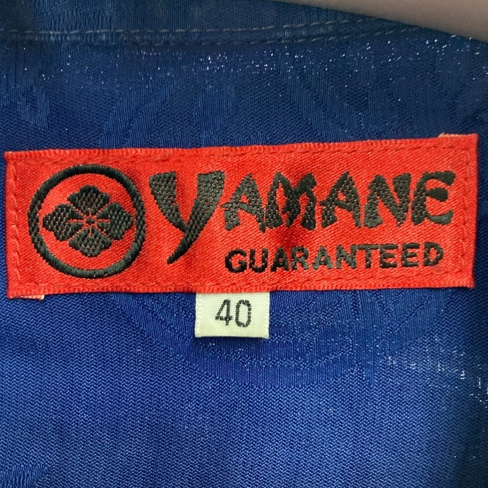 EVISU エヴィス ジャガード織 和柄 レーヨン オープンカラー アロハシャツ ブルー size40 瑞穂店