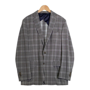Brooks Brothers ブルックスブラザーズ ウール チェック柄 2B テーラードジャケット グレー REDA SUPER 110’S イタリア製 ネーム入り 薄手 Size 42R 福生店