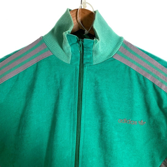 70's adidas アディダス ベロア調 トラックジャケット グリーン フランス製 Size S-M 相当 福生店