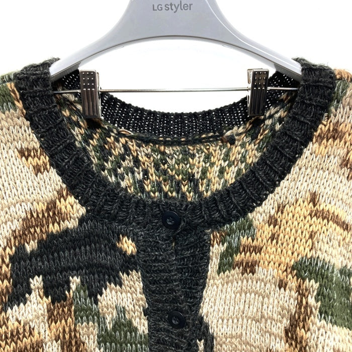 AVIREX アヴィレックス 2WAY パターンニットトップス カーディガン カモフラ sizeF 瑞穂店