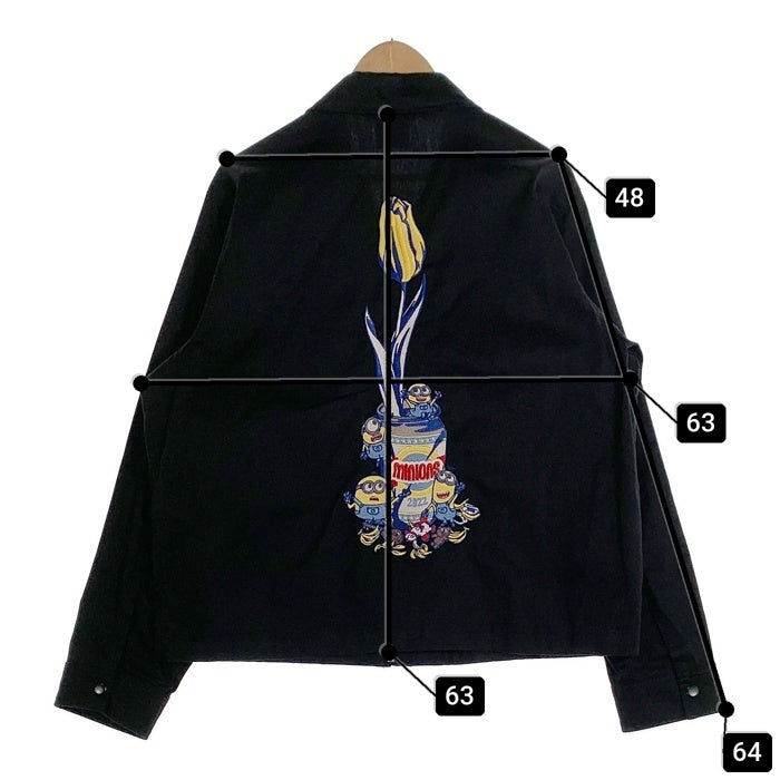 Wasted Youth ウエステッドユース Minions ミニオンズ Verdy ヴェルディー ワークジャケット ブラック Size XL 福生店