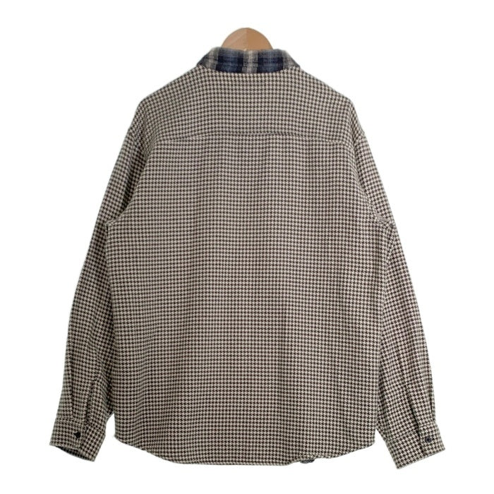 SUPREME シュプリーム Houndstooth Plaid Flannel Shirt 長袖 プレイド フランネル シャツ ブルー グレー Size M 福生店