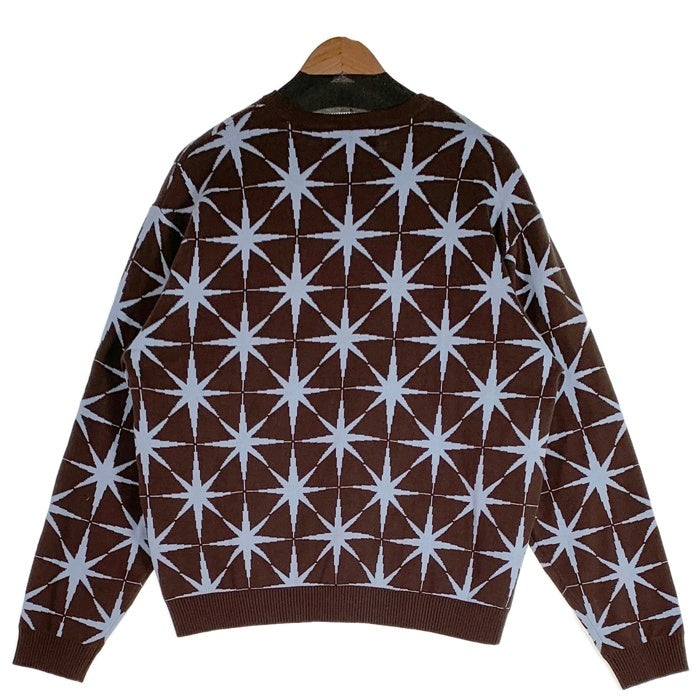 BoTT ボット Spakle Jacquard Knit Sweater スパークル ジャカードニット コットンセーター 総柄 ブラウン 253BoTT26 Size L 福生店