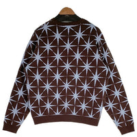 BoTT ボット Spakle Jacquard Knit Sweater スパークル ジャカードニット コットンセーター 総柄 ブラウン 253BoTT26 Size L 福生店