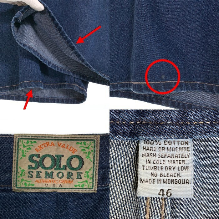 SOLO SEMORE ソロセモア デニムショートパンツ バギー インディゴ Size 46 福生店