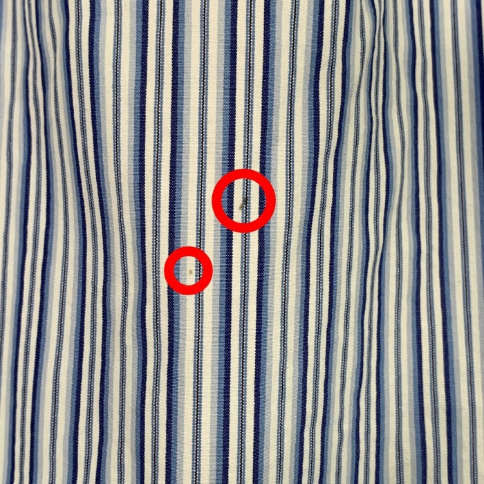 Ralph Lauren ラルフローレン BLAKE ボタンダウン ストライプシャツ ホワイト ネイビー TWO-PLY COTTON Size L 福生店