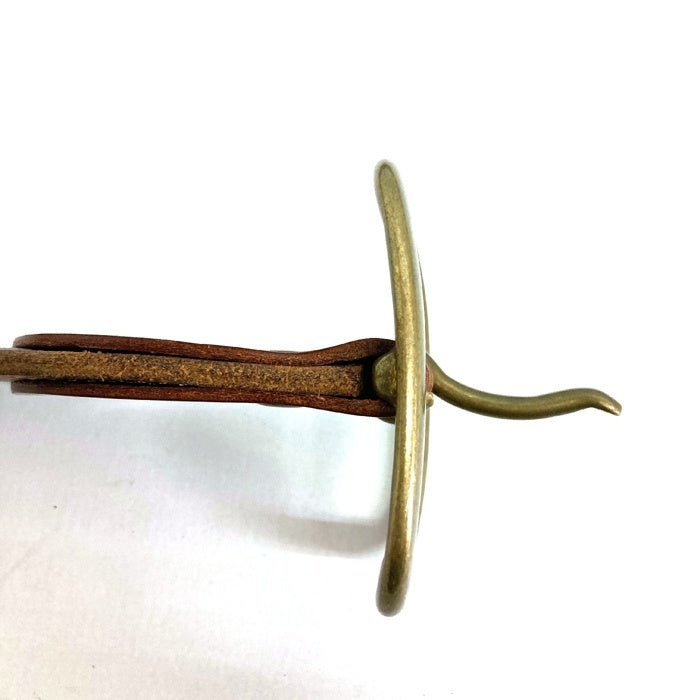 MOTO モト solid brass バックル レザーベルト ブラウン size2 瑞穂店
