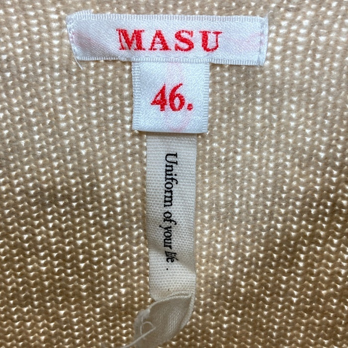 MASU エムエーエスユー 19AW PABLO SWEATER パブロ ウール ボーダーニットセーター ベージュ ホワイト MUFW-KN0291 Size 46 瑞穂店