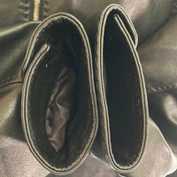 MENS BIGI メンズビギ M0143LJM001 スタンドカラー シングルライダース レザージャケット ブラック size03 瑞穂店