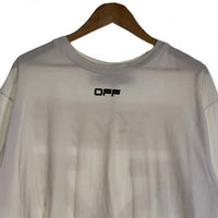 OFF-WHITE オフホワイト AORPORT TAPE S/S OVER TEE オーバーサイズ プリントTシャツ ホワイト OMAA038S20185003 Size S 福生店