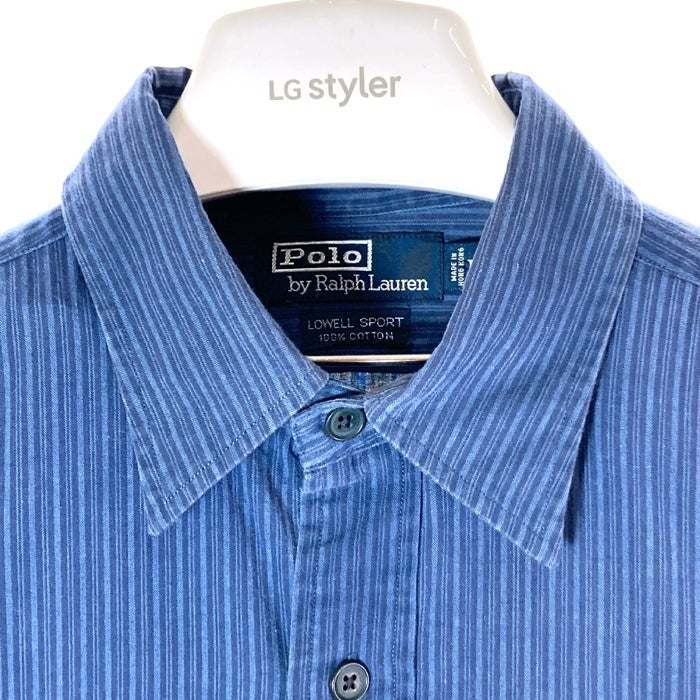 Polo Ralph Lauren ポロラルフローレン LOWELL SPORT 半袖シャツ ストライプ ネイビー sizeL 瑞穂店