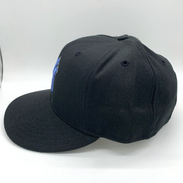 90's New Era ニューエラ 59FIFTY MLB ニューヨーク・ヤンキース ウールベースボールキャップ ブラック ライトブルー USA製 Size 7 1/8 (56.8cm) 福生店