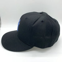 90's New Era ニューエラ 59FIFTY MLB ニューヨーク・ヤンキース ウールベースボールキャップ ブラック ライトブルー USA製 Size 7 1/8 (56.8cm) 福生店