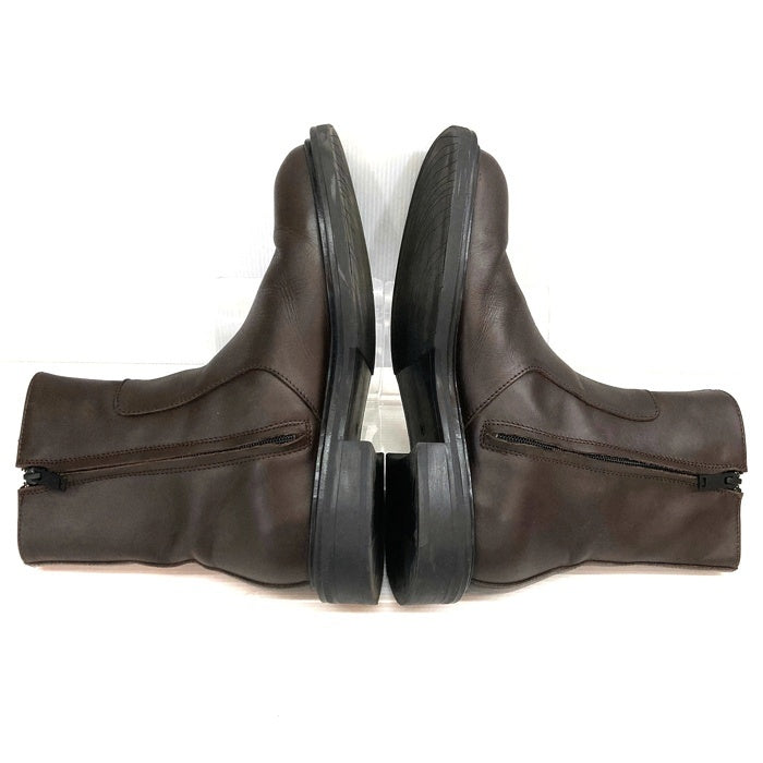 COS コス サイドジップ レザーブーツ ブラウン Size 41 (26cm相当) 瑞穂店
