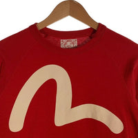 EVISU エヴィス カモメプリント ロングスリーブTシャツ ラグラン レッド Size 38 福生店