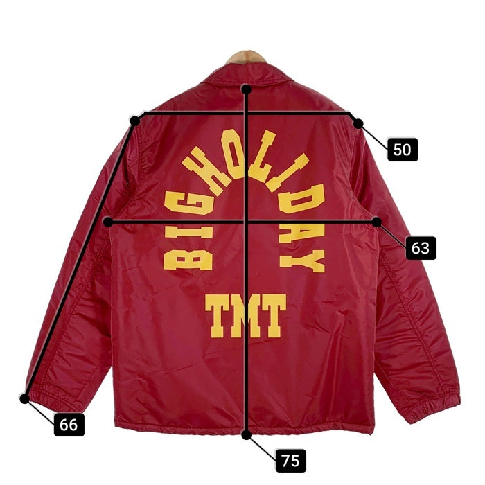 TMT ティーエムティー BIG LOGO NYLON BOA JACKET ビッグロゴ ナイロンボアジャケット コーチ バーガンディー TJK-F2303 Size XL 福生店