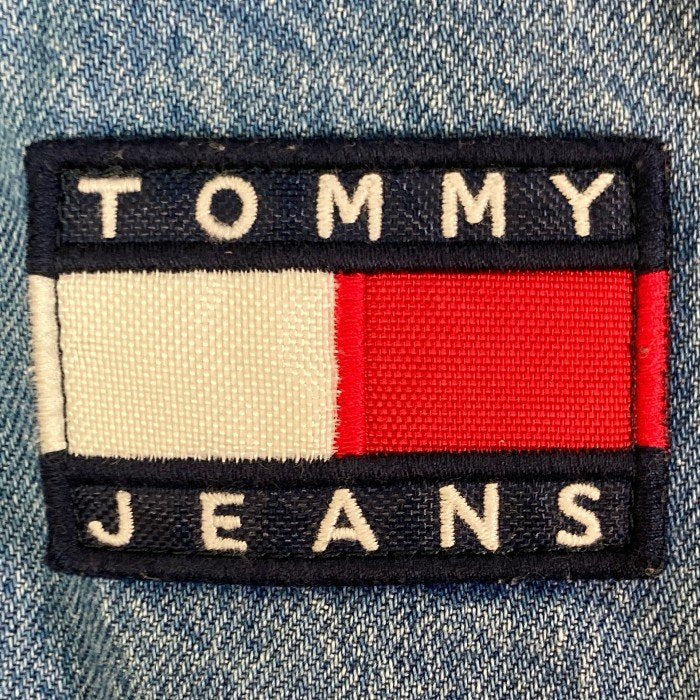 TOMMY JEANS トミージーンズ バックロゴ刺繍 オーバーシャツジャケット インディゴ sizeM 瑞穂店