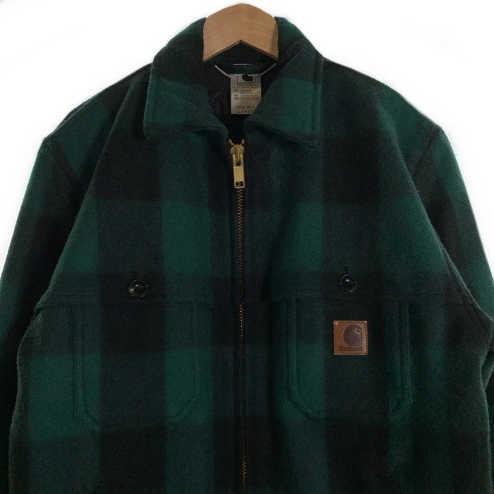CARHARTT カーハート ウール キルティング メルトン チェック ジャケット グリーン 05055-120 Size L 福生店