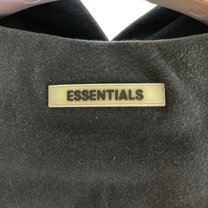 ESSENTIALS エッセンシャルズ バックプリント パーカー ブラック sizeM※使用感あり 瑞穂店