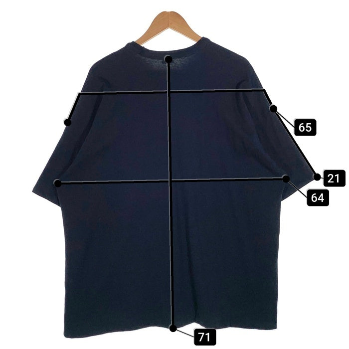Nautica ノーティカ ダブルフェイス Tシャツ グレー ネイビー TOO BIG Size XXL 相当 福生店