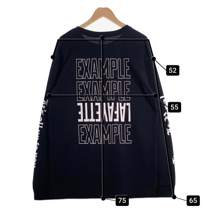 EXAMPLE エグザンプル NEW ERA ニューエラ Lafayette ラファイエット IT’S ALL ABOUT TO YOU L/S TEE 長袖 Tシャツ ロンT ブラック Size XXL 福生店